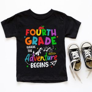 4th Grade Where The Adventure Begins Back To School Teacher Kids T Shirt 7 1