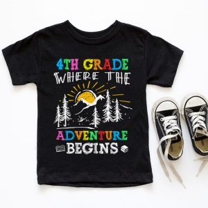4th Grade Where The Adventure Begins Back To School Teacher Kids T Shirt 7