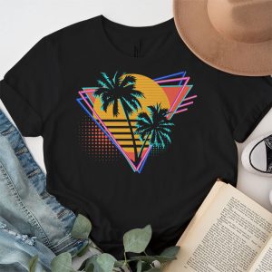 90s Retro Palm Tree Japanese Otaku Aesthetic Vaporwave Art T Shirt 2 2