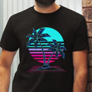 90s Retro Palm Tree Japanese Otaku Aesthetic Vaporwave Art T Shirt 3 1