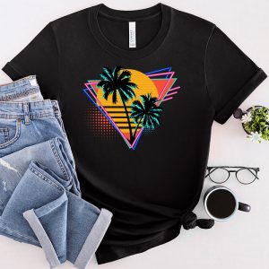 90's Retro Palm Tree Japanese Otaku Aesthetic Vaporwave Art T-Shirt