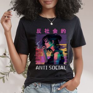 Aesthetic Sad Antisocial Anime Girl Japanese Emo Goth T Shirt 1