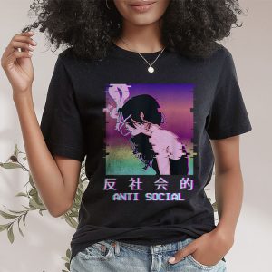 Aesthetic Sad Antisocial Anime Girl Japanese Emo Goth T Shirt 2 1 1