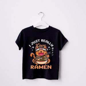 Anime Cat Kawaii Shirt Love Ramen Japanese Noodles Cat T Shirt 3 2