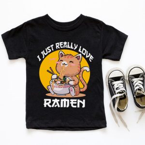 Anime Cat Kawaii Shirt Love Ramen Japanese Noodles Cat T Shirt 5