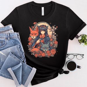 Anime Girl Gothic Waifu Japanese Aesthetic Kawaii Otaku T-Shirt