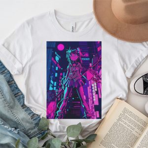 Anime Girl Waifu Japanese Retro 90s Lofi Aesthetic Otaku T Shirt 2 1