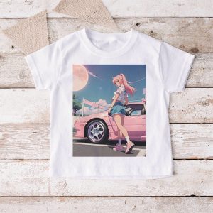 Anime Girl Waifu Japanese Retro 90s Lofi Aesthetic Otaku T Shirt 7 1