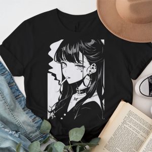 Anime Horror Girl Aesthetic Soft Grunge Waifu Japanese Otaku T Shirt 1 2