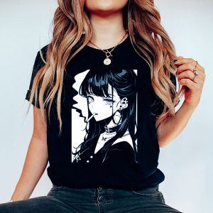 Anime Horror Girl Aesthetic Soft Grunge Waifu Japanese Otaku T Shirt 1 3