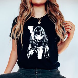 Anime Horror Girl Aesthetic Soft Grunge Waifu Japanese Otaku T Shirt 2 3