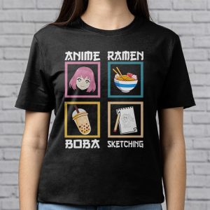 Anime Ramen Boba Sketching Kawaii Anime Lover Merch Gift T Shirt 1 3