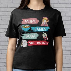 Anime Ramen Boba Sketching Kawaii Anime Lover Merch Gift T Shirt 2.1 3