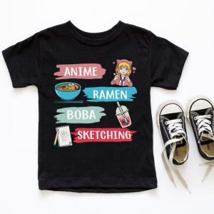 Anime Ramen Boba Sketching Kawaii Anime Lover Merch Gift T Shirt 2.1 4