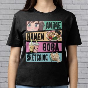 Anime Ramen Boba Sketching Kawaii Anime Lover Merch Gift T Shirt 3.1 3