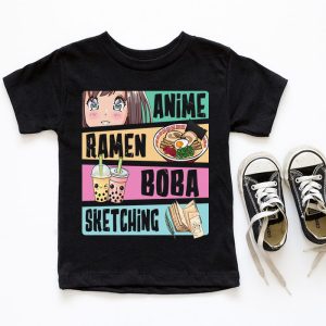 Anime Ramen Boba Sketching Kawaii Anime Lover Merch Gift T Shirt 3.1 4