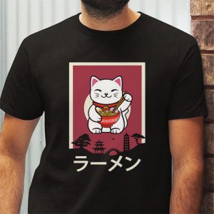 Anime Ramen Cat Retro Japanese Noodles Aesthetic Kawaii Gift T Shirt 4 1