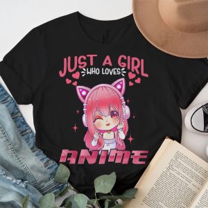 Anime Shirts For Girls Women Just A Girl Who Loves Anime T Shirt 2 3