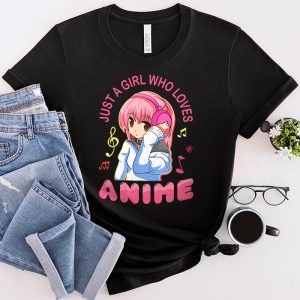 Anime Shirts For Girls Women Just A Girl Who Loves Anime T-Shirt 3