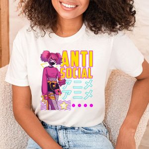 Anti Social Japanese Text Aesthetic Vaporwave Anime Gift T-Shirt