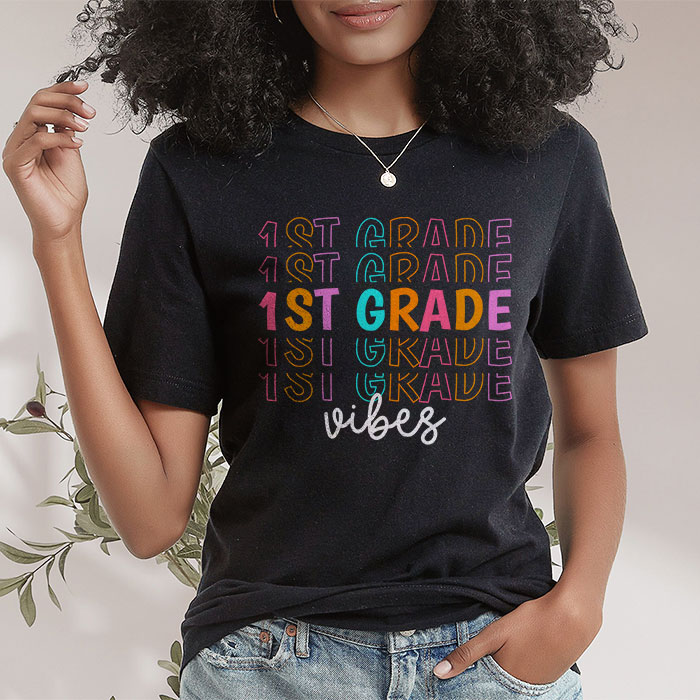 Back-To-School-First-Grade-Vibes-Retro-Teacher-Women-Kids-T-Shirt-4-1 Back To School First Grade Vibes Retro Teacher Women Kids T Shirt 4 1