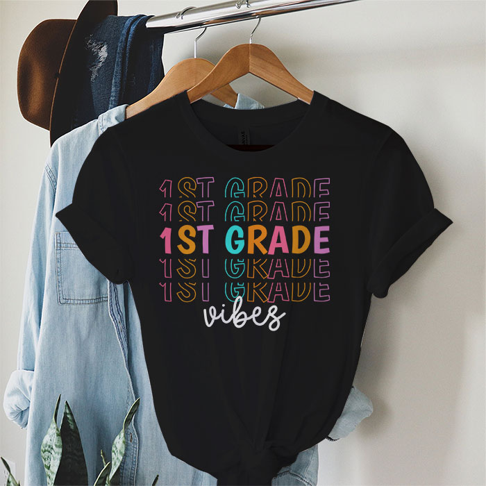 Back-To-School-First-Grade-Vibes-Retro-Teacher-Women-Kids-T-Shirt-4-2 Back To School First Grade Vibes Retro Teacher Women Kids T Shirt 4 2