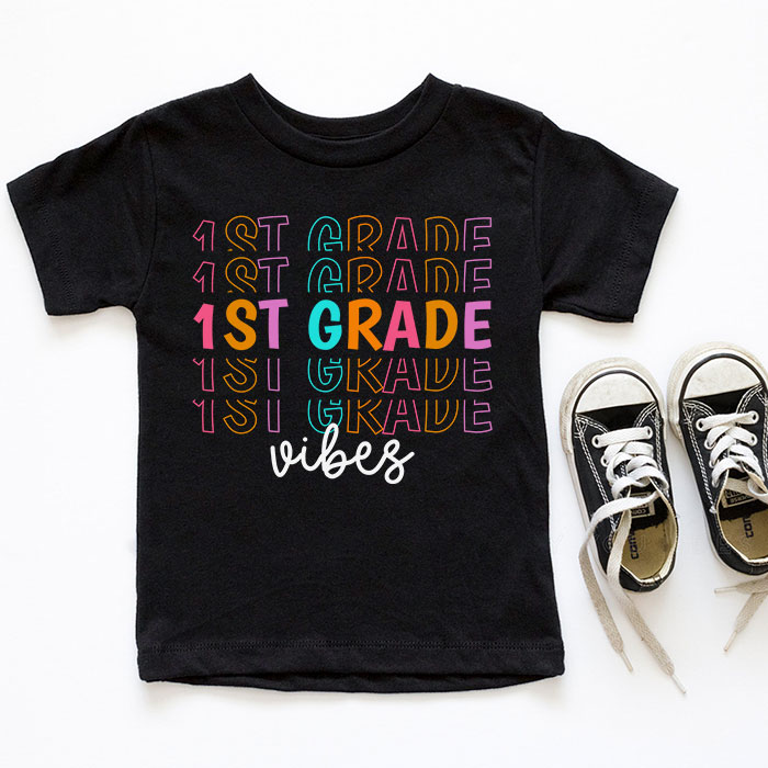 Back-To-School-First-Grade-Vibes-Retro-Teacher-Women-Kids-T-Shirt-4-4 Back To School First Grade Vibes Retro Teacher Women Kids T Shirt 4 4