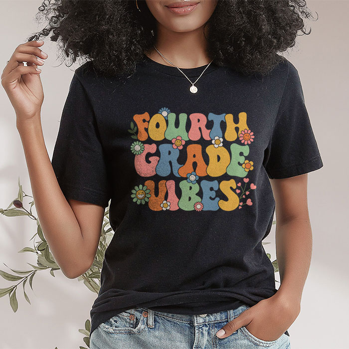 Back-To-School-Fourth-Grade-Retro-Teacher-Women-Kids-T-Shirt-1-1 Back To School Fourth Grade Retro Teacher Women Kids T Shirt 1 1