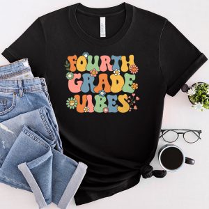 Back To School Fourth Grade Retro Teacher Women Kids T-Shirt 1
