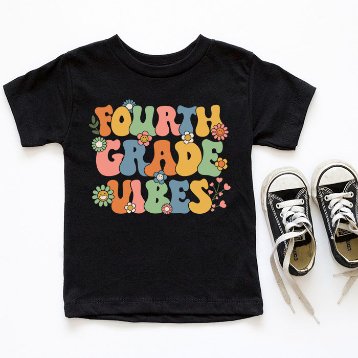 Back-To-School-Fourth-Grade-Retro-Teacher-Women-Kids-T-Shirt-1-5 Back To School Fourth Grade Retro Teacher Women Kids T Shirt 1 5
