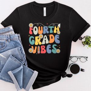 Back To School Fourth Grade Retro Teacher Women Kids T-Shirt 2
