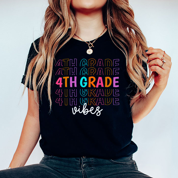 Back-To-School-Fourth-Grade-Retro-Teacher-Women-Kids-T-Shirt-4-4 Back To School Fourth Grade Retro Teacher Women Kids T Shirt 4 4