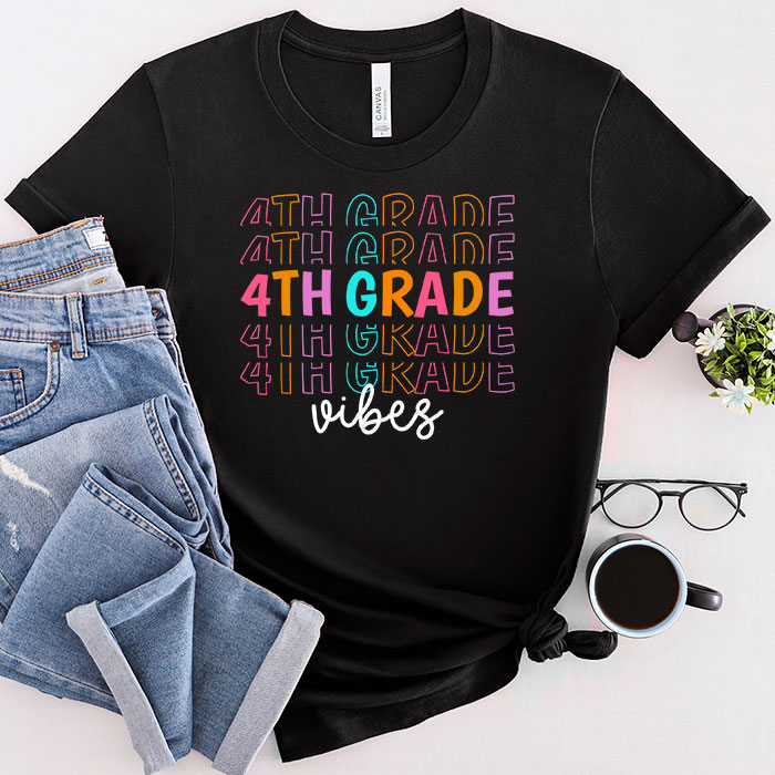 Back-To-School-Fourth-Grade-Retro-Teacher-Women-Kids-T-Shirt-4 Back To School Fourth Grade Retro Teacher Women Kids T-Shirt 4