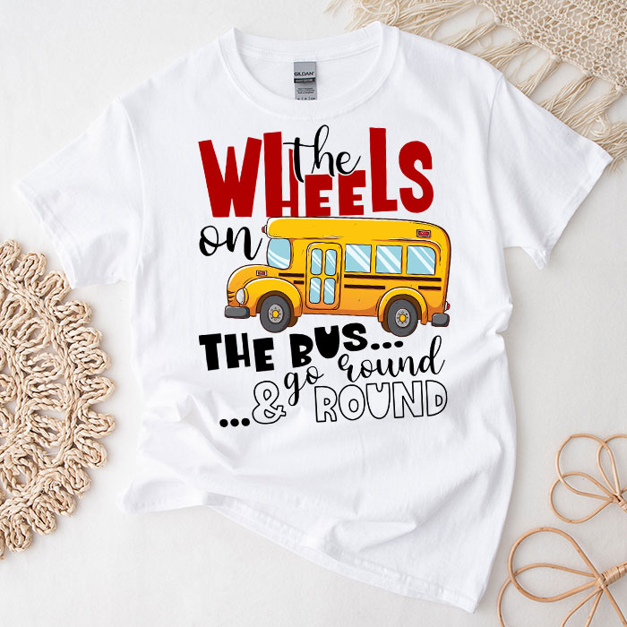 Back To School Funny The WHEELS On The BUS Toddler Kids Boys T-Shirt 2