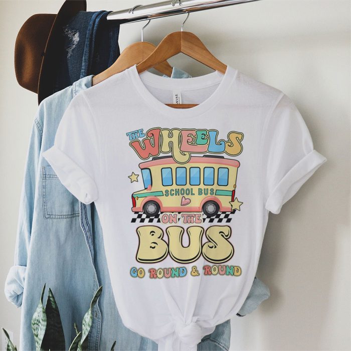 Back To School Funny The WHEELS On The BUS Toddler Kids Boys T Shirt c 2