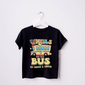 Back To School Funny The WHEELS On The BUS Toddler Kids Boys T Shirt c 4