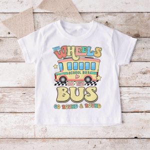 Back To School Funny The WHEELS On The BUS Toddler Kids Boys T Shirt c 7