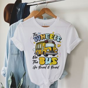 Back To School Funny The WHEELS On The BUS Toddler Kids Boys T Shirt d 2