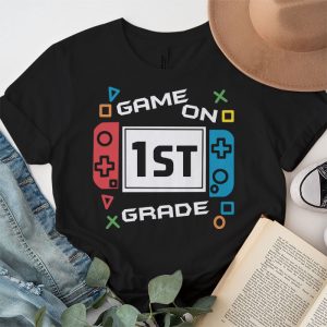 Back To School Game On 1st Grade Funny Gamer Kids Boys T Shirt 2 2