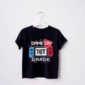 Back To School Game On 1st Grade Funny Gamer Kids Boys T Shirt 3 1