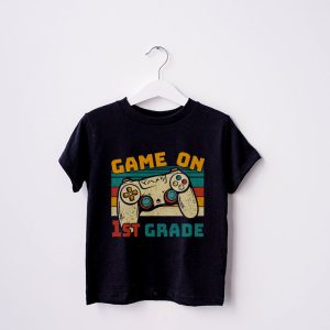 Back To School Game On 1st Grade Funny Gamer Kids Boys T Shirt 3