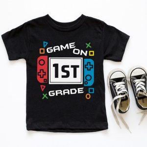 Back To School Game On 1st Grade Funny Gamer Kids Boys T Shirt 4 2