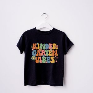 Back To School Shopping Kindergarten Vibes Retro Lovely T-Shirt 1 3 Back To School Kindergarten Vibes Retro Teacher Women Kids T Shirt 1 3 1