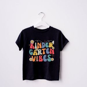 Back To School Shopping Kindergarten Vibes Retro Lovely T-Shirt 2 3 Back To School Kindergarten Vibes Retro Teacher Women Kids T Shirt 2 3 1