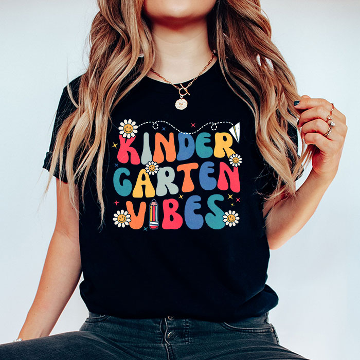 Back-To-School-Kindergarten-Vibes-Retro-Teacher-Women-Kids-T-Shirt-2-4 Back To School Kindergarten Vibes Retro Teacher Women Kids T Shirt 2 4 1
