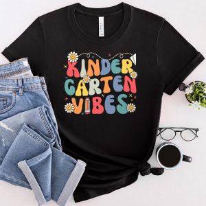 Back To School Kindergarten Vibes Retro Teacher Women Kids T-Shirt 2