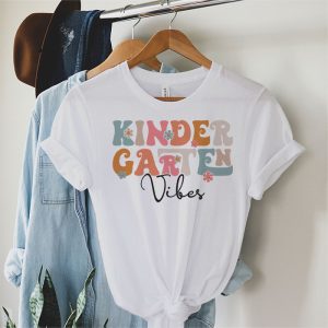 Back To School Shopping Kindergarten Vibes Retro Lovely T-Shirt 3 3 Back To School Kindergarten Vibes Retro Teacher Women Kids T Shirt 3 3 1