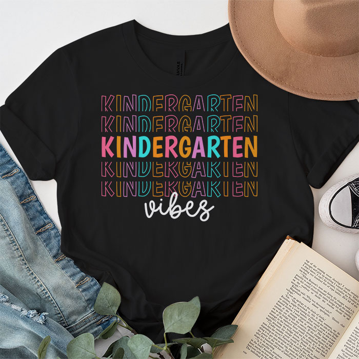 Back-To-School-Kindergarten-Vibes-Retro-Teacher-Women-Kids-T-Shirt-4-2 Back To School Kindergarten Vibes Retro Teacher Women Kids T Shirt 4 2 1