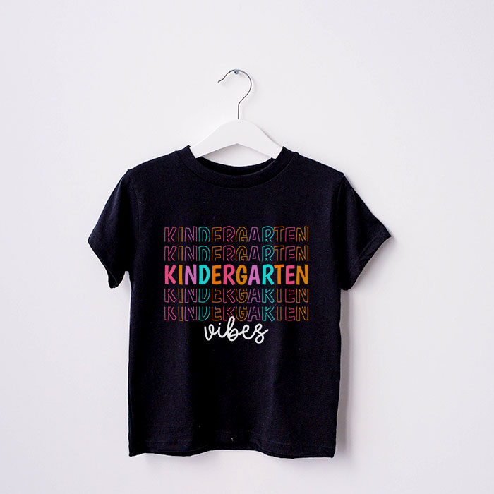 Back-To-School-Kindergarten-Vibes-Retro-Teacher-Women-Kids-T-Shirt-4-3 Back To School Kindergarten Vibes Retro Teacher Women Kids T Shirt 4 3 1