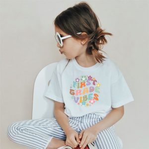 Back To School Kindergarten Vibes Retro Teacher Women Kids T-Shirt 5